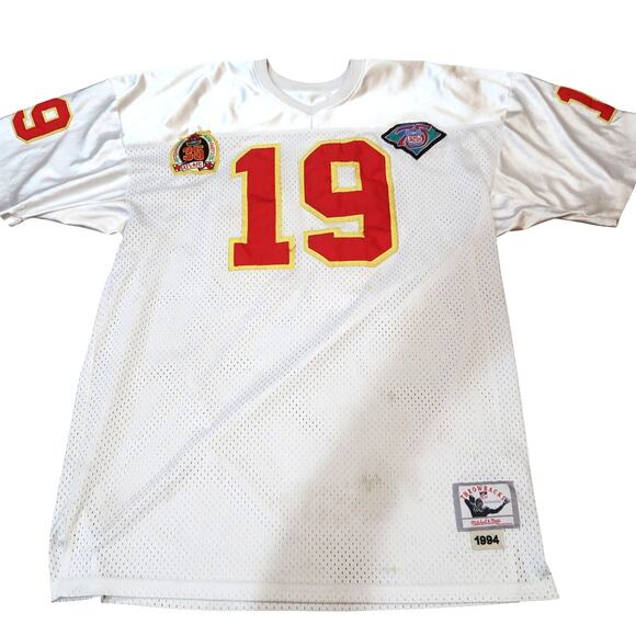 Mitchell & Ness Other - Mitchell & Ness Joe Montana KC Chiefs NFL Throwback Jersey White 1994 Mens Sz 60